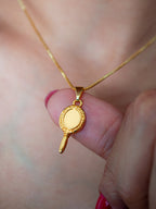 Corrente Espelho de Iemanjá - veneziana - banhado a ouro 18k - foto 2