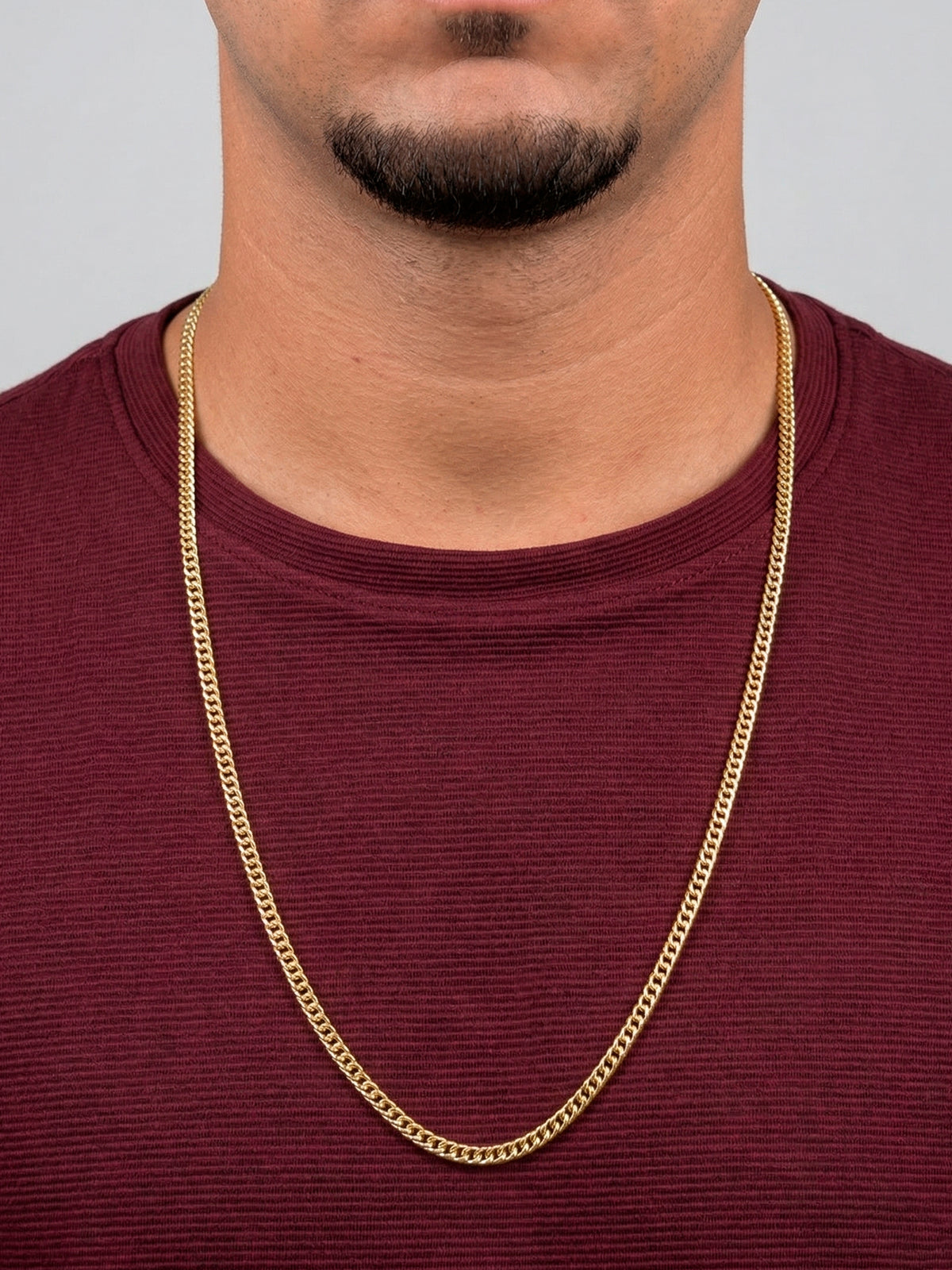 Corrente Grumet duplo 4,5 mm - fecho gaveta duplo - banhado a ouro 18k - foto 2