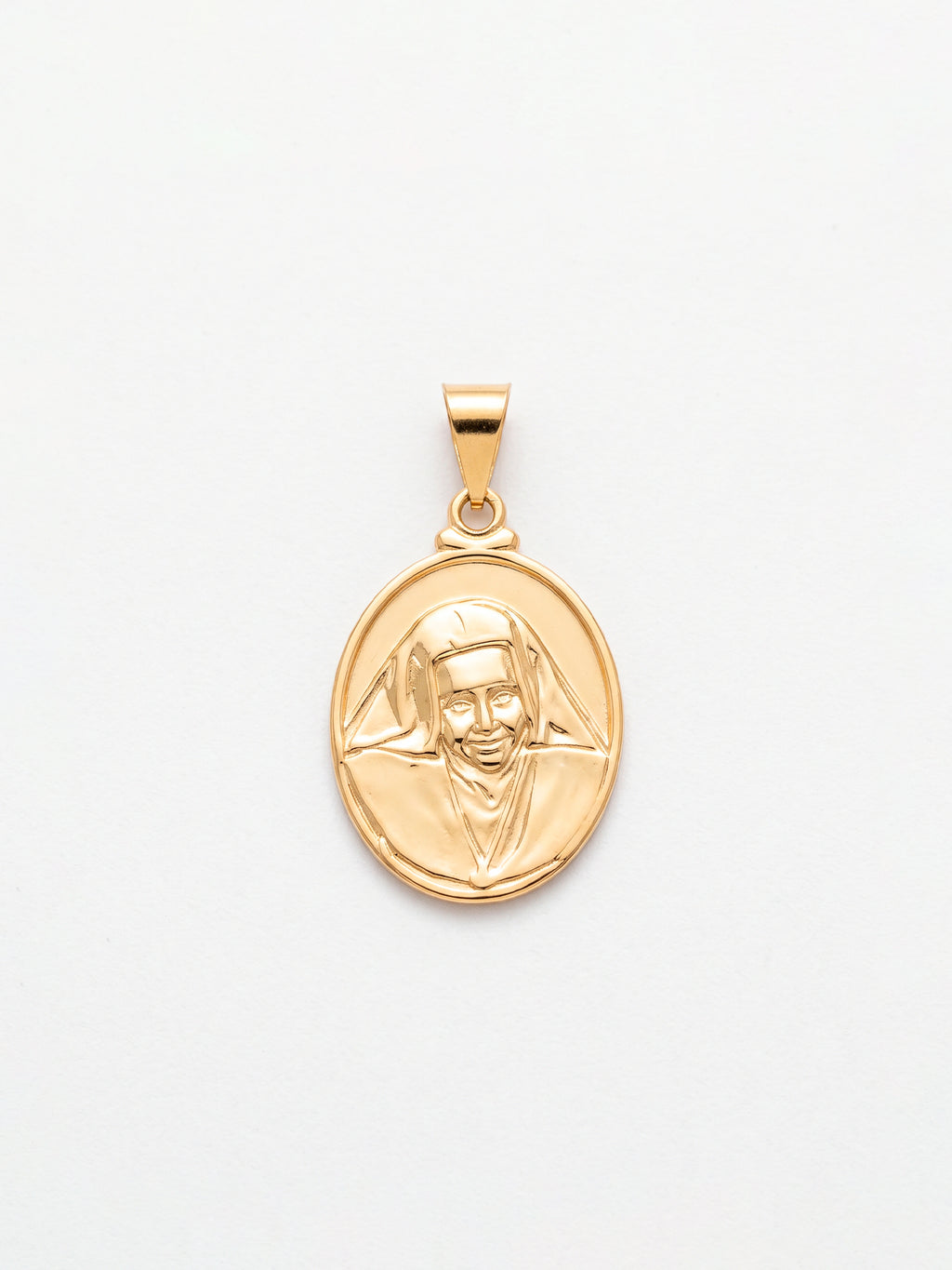 Pingente Madre Teresa de Calcutá 2,0 x 1,5 cm - banhado a ouro 18k