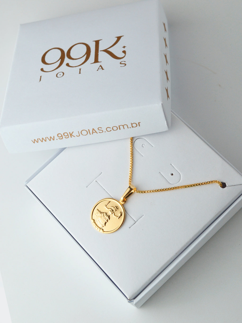 Pingente medalha Iansã - banhado a ouro 18k - foto 3