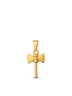 Pingente Machado de Xangô - banhado a ouro 18k