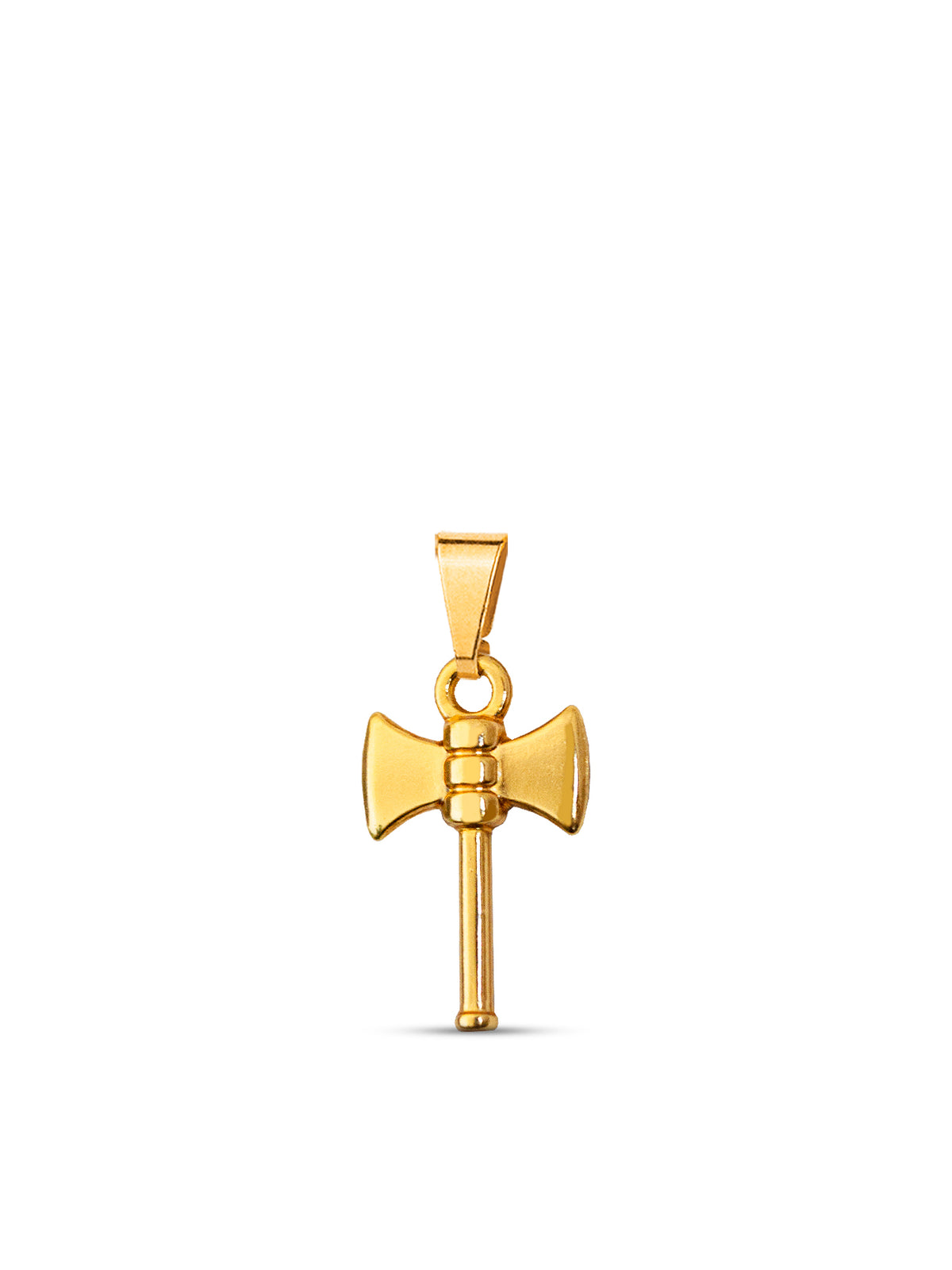 Pingente Machado de Xangô - banhado a ouro 18k