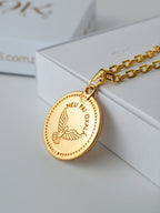 Pingente medalha Oxalá branco - banhado  a ouro 18k - foto 4