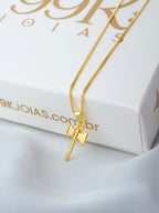 Corrente Machado de Xangô - veneziana - banhado a ouro 18k - foto 3