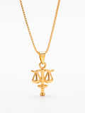 Corrente direito - veneziana - banhado a ouro 18k