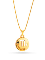 Corrente signo Escorpião - veneziana - banhado a ouro 18k