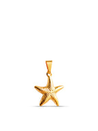 Pingente estrela do mar - banhado a ouro 18k