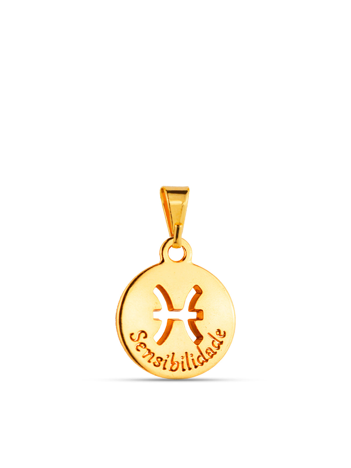 Pingente signo Peixes - banhado a ouro 18k - foto 3