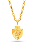 Corrente Vasco - cadeado - banhado a ouro 18k