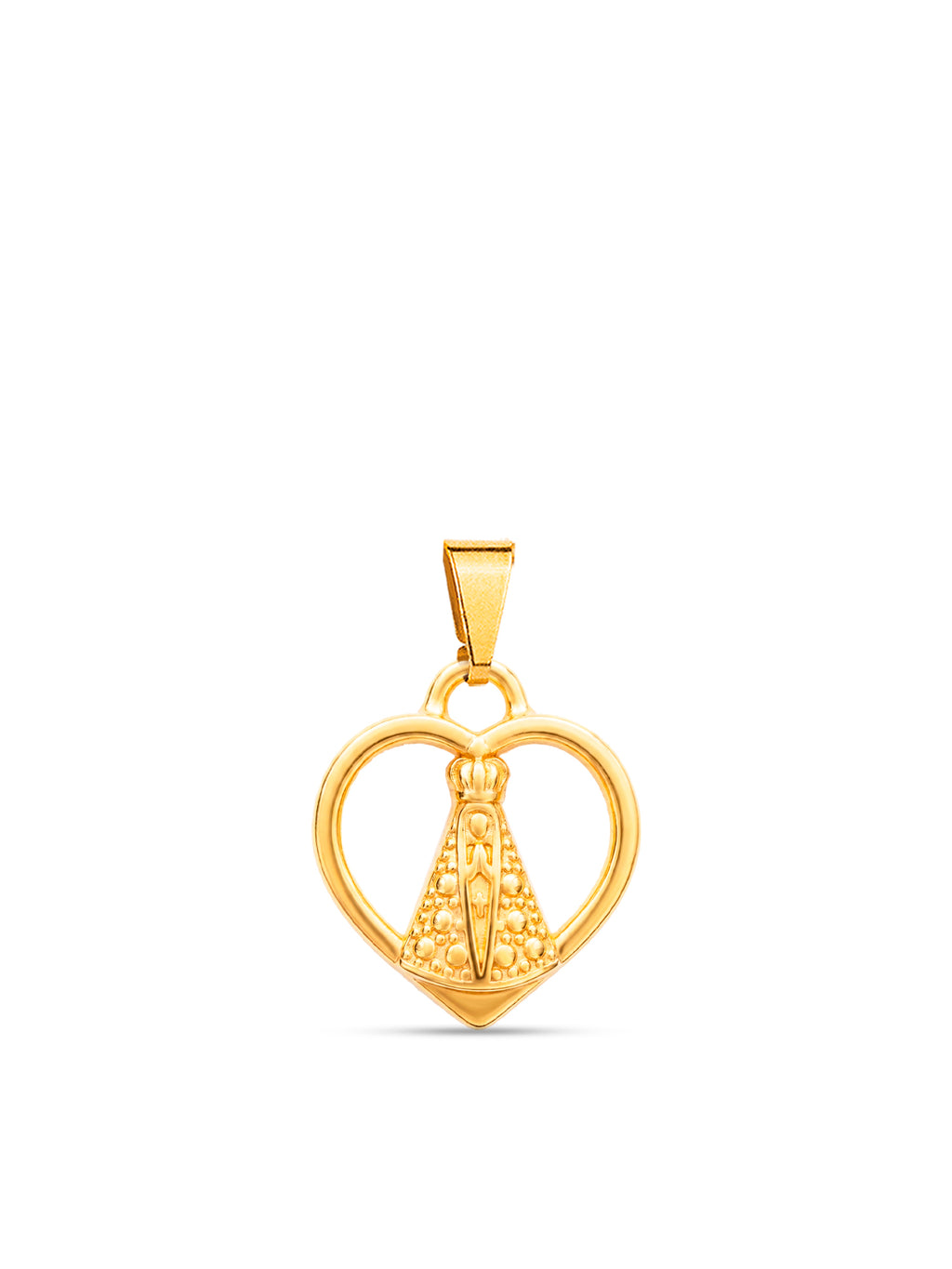 Pingente Nossa Senhora Coração - banhado a ouro 18k