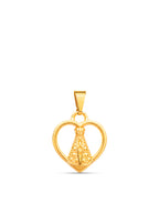Pingente Nossa Senhora Coração - banhado a ouro 18k