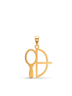 Pingente Logun Edé - banhado a ouro 18k