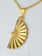 Pingente Leque cigana - banhado a ouro 18k - foto 3