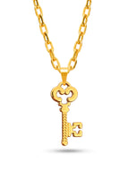 Corrente Chave de Ayrá - cadeado - banhado a ouro 18k - foto 3