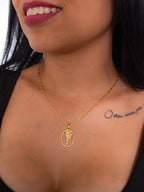 Corrente Zé Pilintra vazado - elo longo - banhado a ouro 18k - foto 2