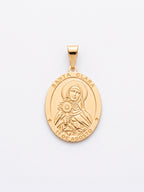 Pingente Santa Clara 2,5 x 2,0 cm - banhado a ouro 18k