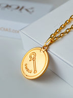 Pingente medalha Omolú marrom - banhado a ouro 18k - foto 3