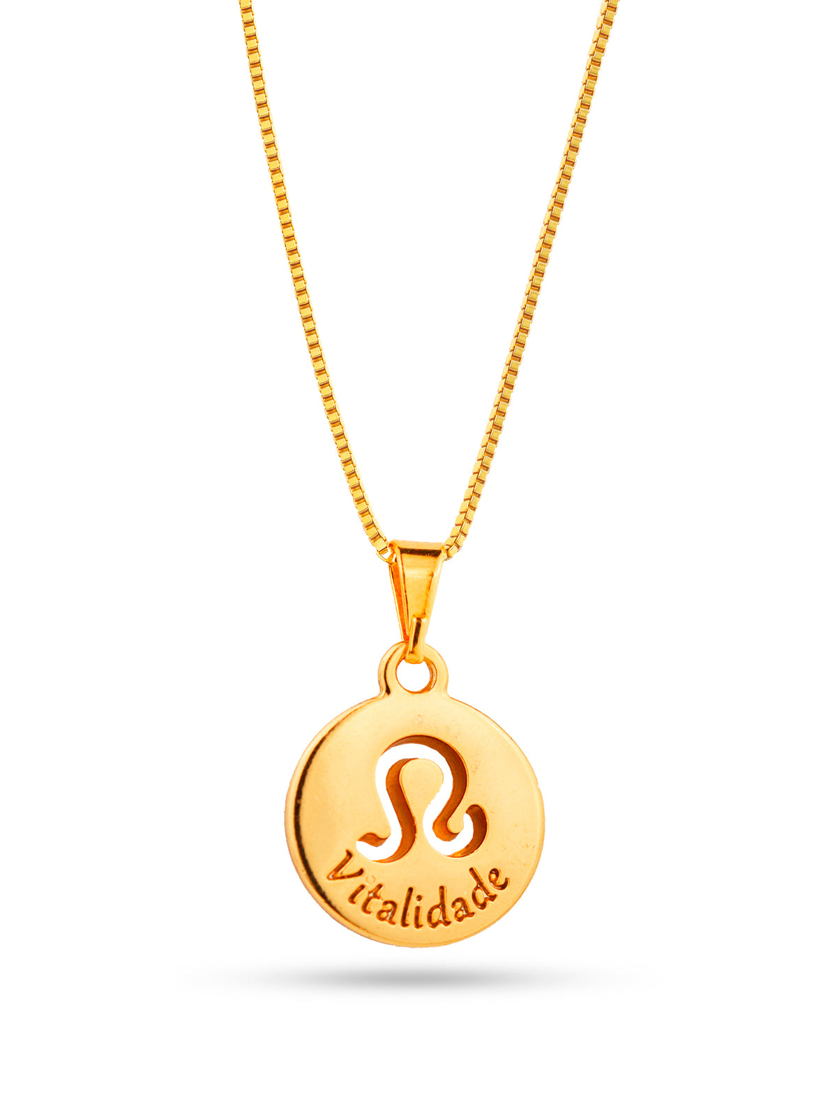 Corrente signo Leão - veneziana - banhado a ouro 18k - foto 3