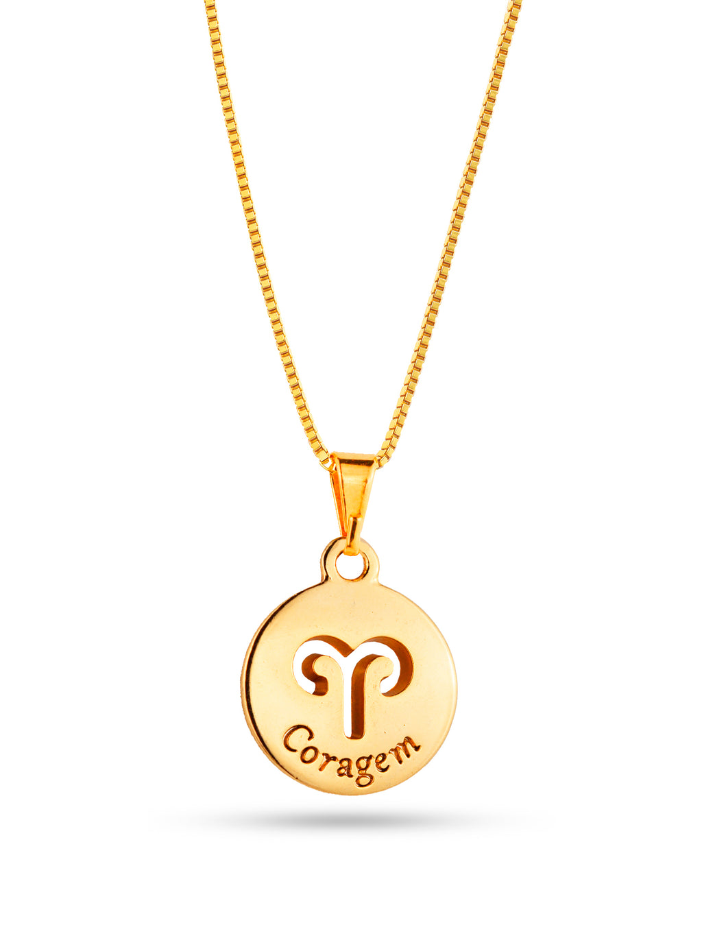 Corrente signo Áries - veneziana - banhado a ouro 18k - foto 3