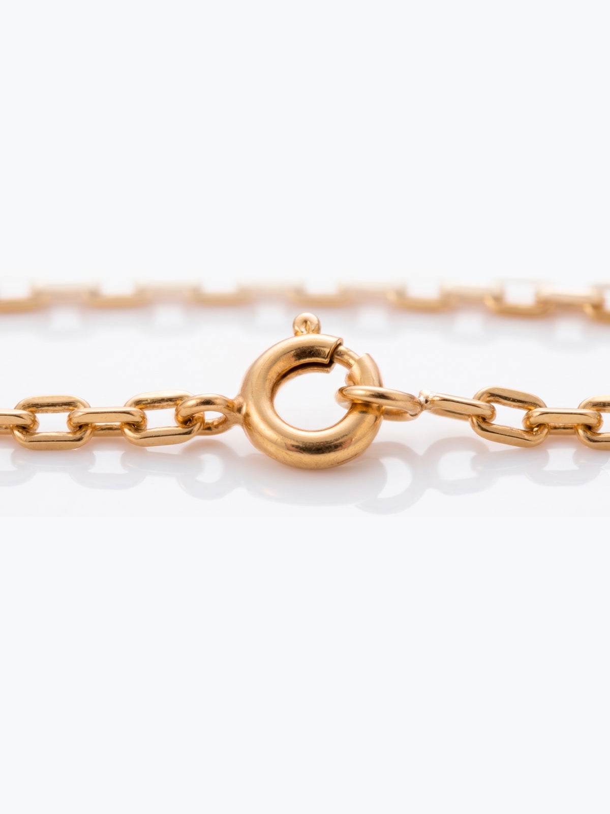 Pulseira Cadeado - 2 mm - banhada a ouro 18k - foto 3