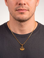 Corrente nutrição - veneziana - banhado a ouro 18k - foto 4