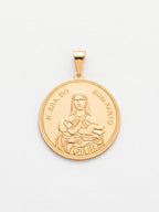 Pingente Nossa Senhora do Bom Parto 2,5 x 2,5 cm - banhado a ouro 18k