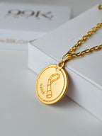 Pingente medalha Nanã roxo - banhado a ouro 18k - foto 3