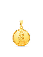 Pingente medalha Ogum - banhado a ouro 18k