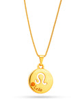 Corrente signo Leão - veneziana - banhado a ouro 18k