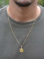 Corrente medalha Iemanjá - veneziana - banhado a ouro 18k - foto 5