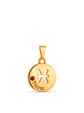 Pingente signo Peixes - banhado a ouro 18k