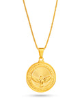 Corrente Medalha Espírito Santo - veneziana - banhado a ouro 18k