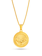 Corrente Medalha Espírito Santo - veneziana - banhado a ouro 18k