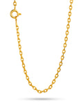 Corrente Cadeado 2 mm - fecho tradicional - banhado a ouro 18k