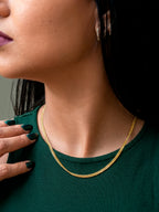 Corrente grumet duplo 3 mm - fecho tradicional - banhado a ouro 18k