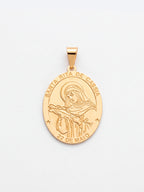 Pingente Santa Rita de Cássia 2,5 x 2,0 cm - banhado a ouro 18k