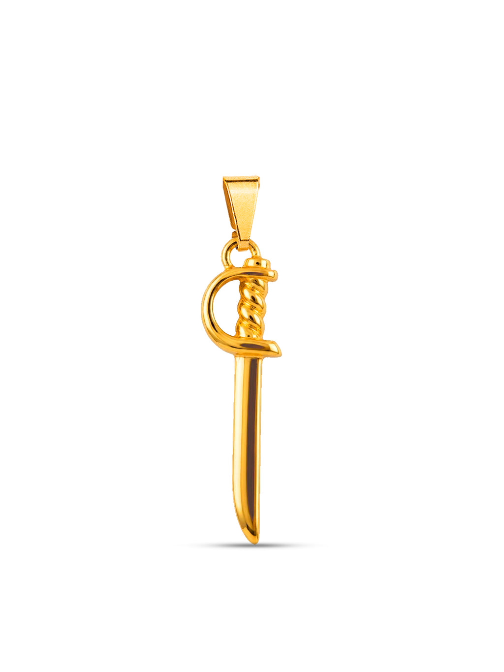 Pingente Espada de Ogum G - banhado a ouro 18k