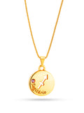 Corrente signo Sagitário - veneziana - banhado a ouro 18k