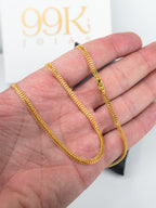Corrente Grumet Union 3,5 mm - fecho gaveta - banhado a ouro 18k - foto 4