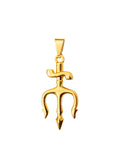 Pingente Tridente de Pomba Gira - banhado a ouro 18k