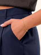 Pulseira cordão baiano feminina - banhado a ouro 18k - foto 2