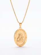 Corrente Santa Terezinha - veneziana - banhado a ouro 18k