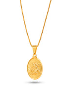 Corrente medalhinha São Jorge - veneziana - banhado a ouro 18k