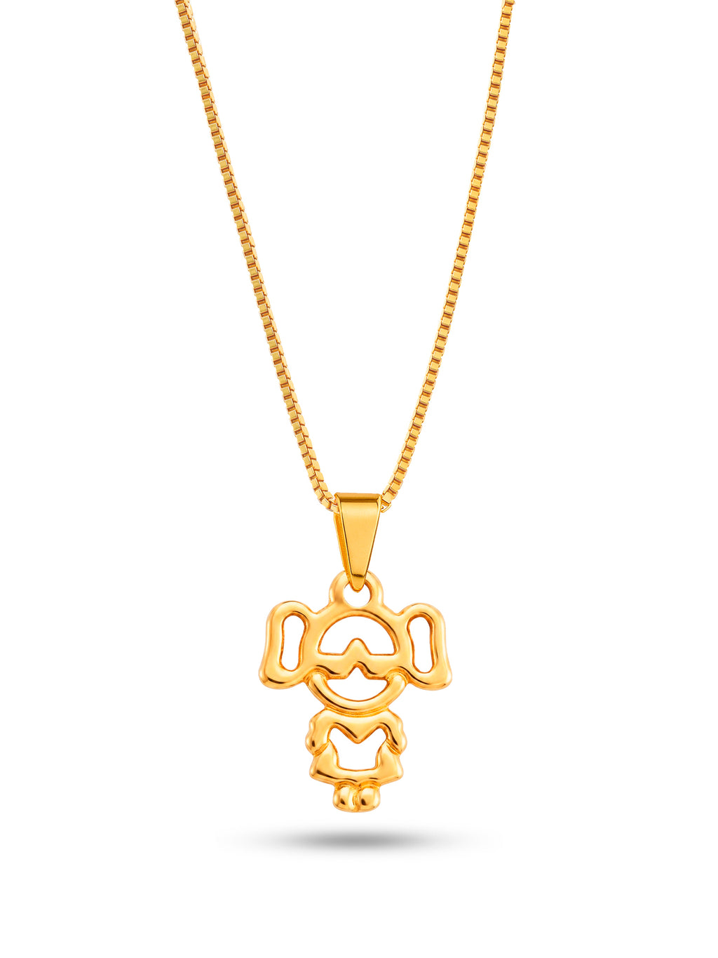Corrente menina vazado - veneziana - banhado a ouro 18k