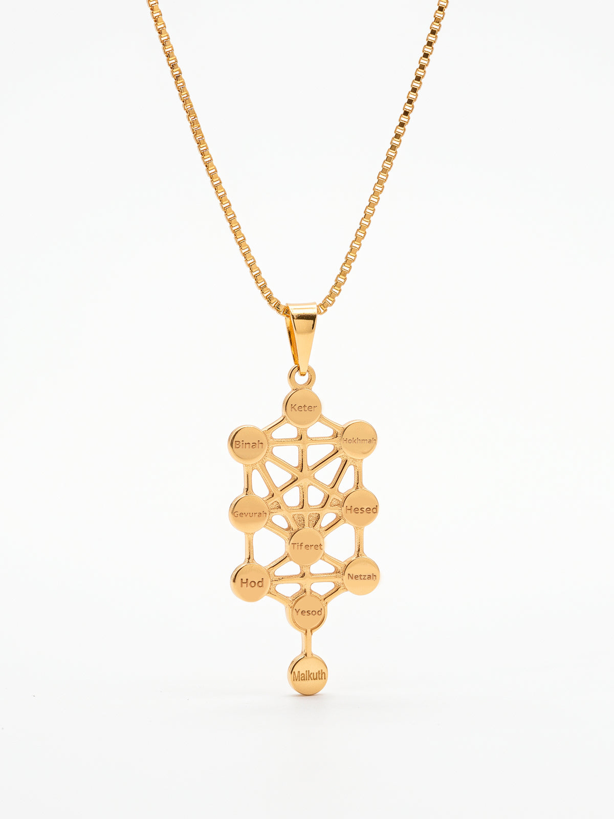 Corrente Kabbalah - veneziana - banhado a ouro 18k