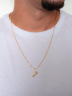 Corrente Espada de Iansã - veneziana - banhado a ouro 18k - foto 4
