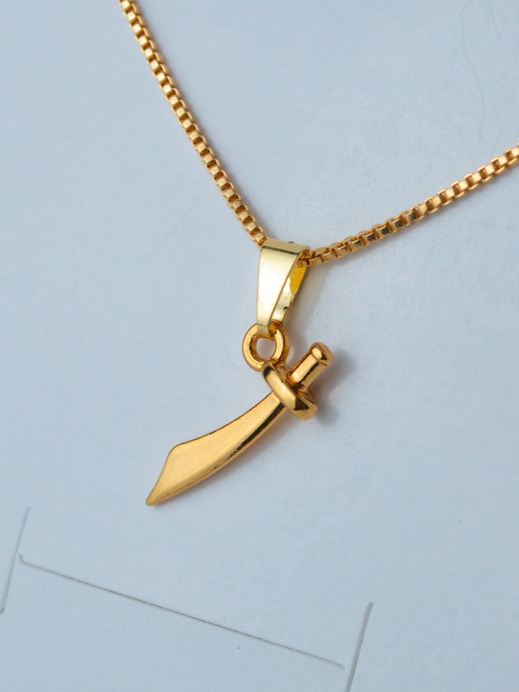 Corrente Espada de Iansã - veneziana - banhado a ouro 18k - foto 6