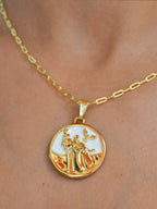 Corrente medalha Oxalá branco - elo longo - banhado  a ouro 18k - foto 3