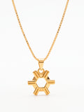 Corrente agronomia - veneziana - banhado a ouro 18k