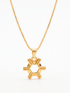 Corrente agronomia - veneziana - banhado a ouro 18k